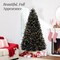 Best Choice Products Pre-Lit Black Christmas Tree, Artificial Holiday Decoration w/ Branch Tips, Incandescent Lights